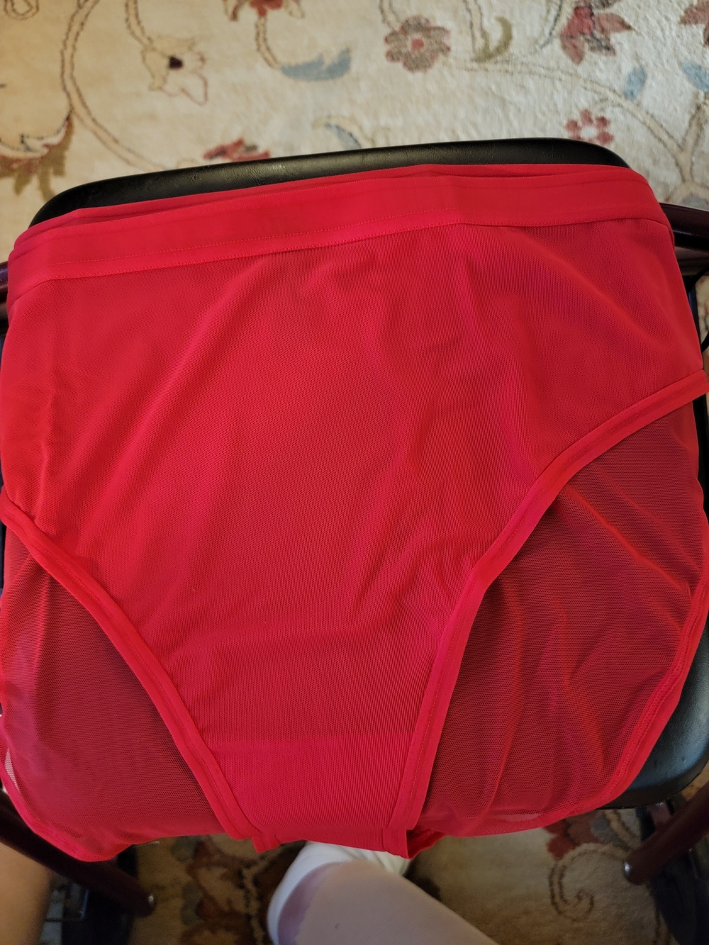 NEW NWT Women’s High-Waist Mesh Briefs - Red Sz XXXL